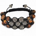 Hematite Beads And Crystal Beads Macrame Bracelet Wholesale 2