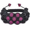 Hematite Beads And Crystal Beads Macrame Bracelet Wholesale 3