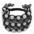 Hematite Beads And Crystal Beads Macrame Bracelet Wholesale 5