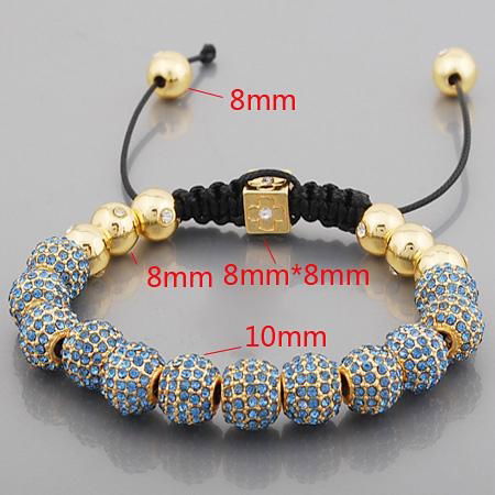 Crystal Beads And Alloy Beads Macrame Bracelet Wholesale 2
