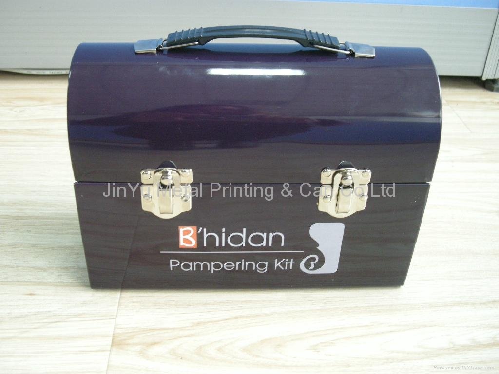Promotion rectangular tin box with handle 2