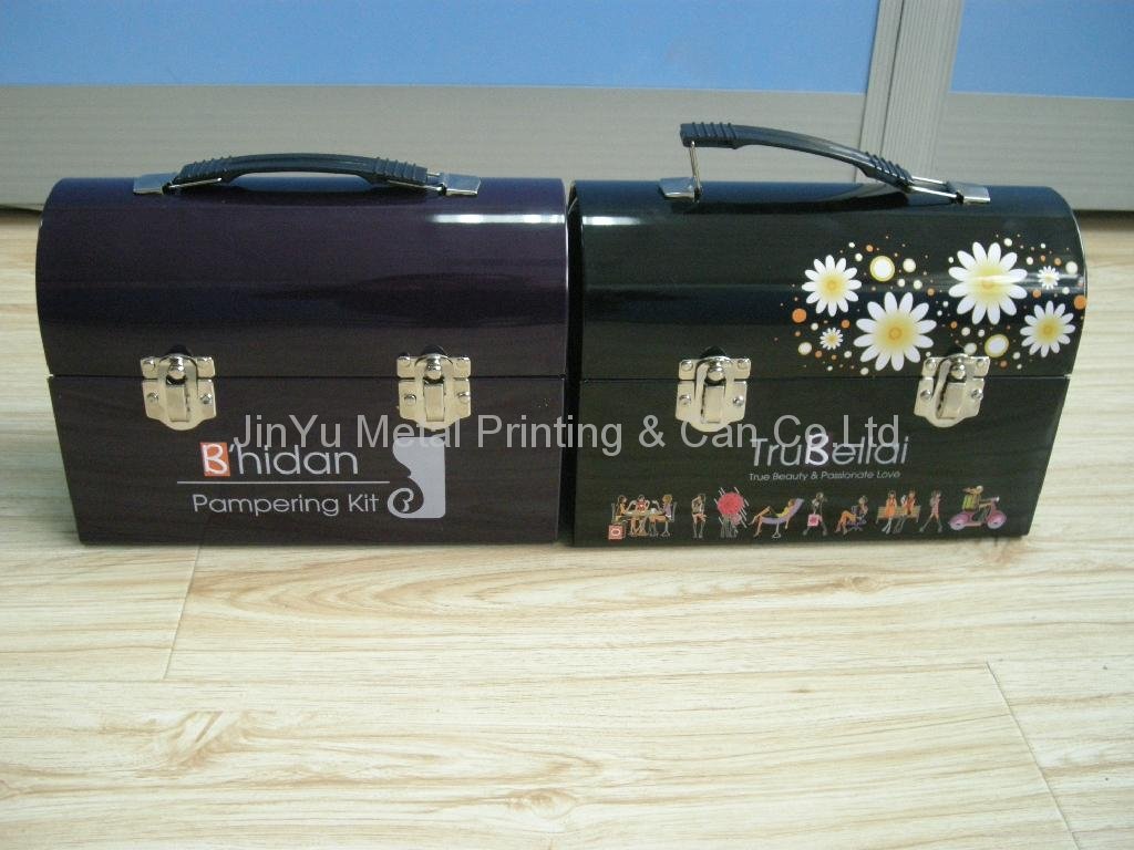 Promotion rectangular tin box with handle 3