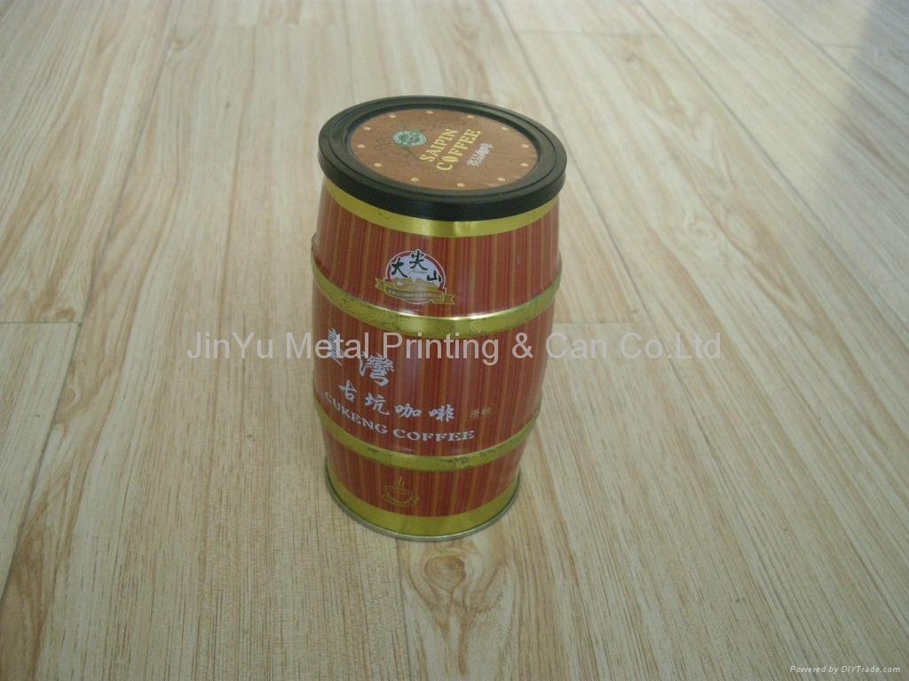 Easy open lid round coffee tin can 2