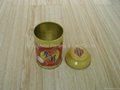 small attractive round cookies tin box with bowl shaped lid 3