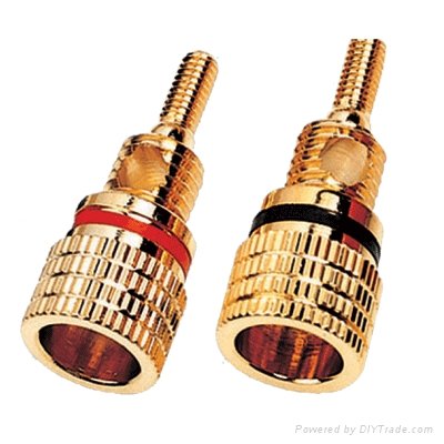 Rohs golden color audio screw binding post (L)