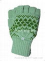 Knitted fashion gloves for lady