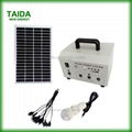 Rechargeable solar power system for home lighting