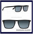 Black Matt Acetate Retangular Frame Sunglasses   1