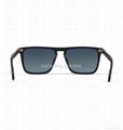 Black Matt Acetate Retangular Frame Sunglasses   2