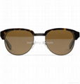 TortoiseShell Acetate and Metal Half Frame Sunglasses 4