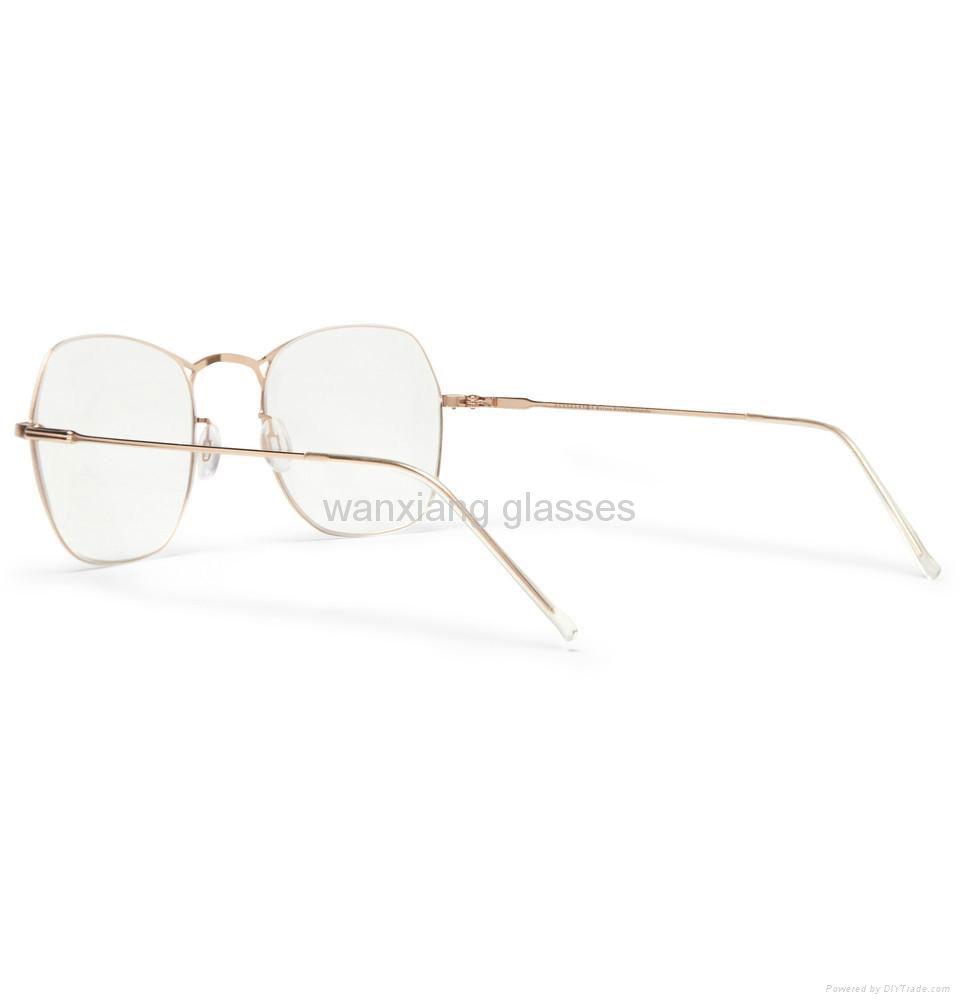Rose Gold-Tone Square-Frame Optical Glasses 2