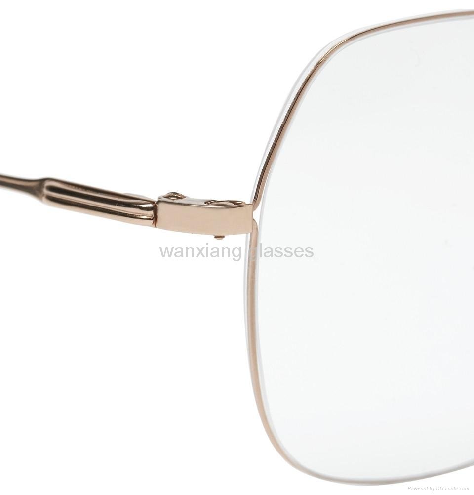 Rose Gold-Tone Square-Frame Optical Glasses 3