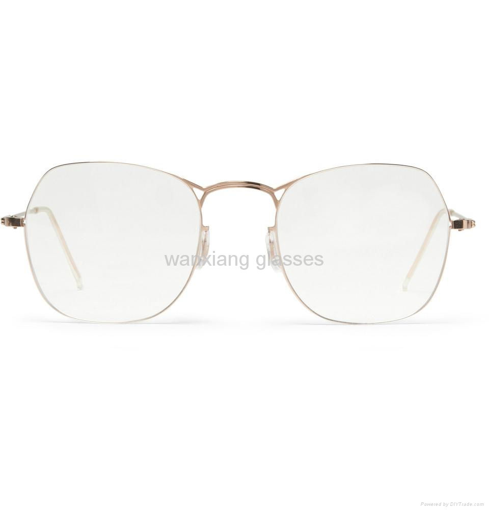 Rose Gold-Tone Square-Frame Optical Glasses 4