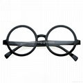 Black Round Frame Kids Acetate Eyeglasses