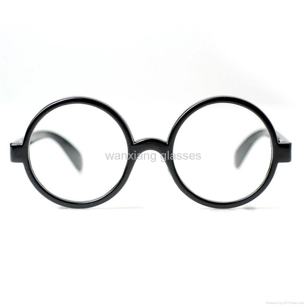 Black Round Frame Kids Acetate Eyeglasses 2