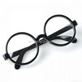 Black Round Frame Kids Acetate Eyeglasses 4