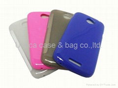 Glossy TPU Gel case for HTC ONE S