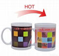  11oz FDA approved partial color changing ceramic mug  1