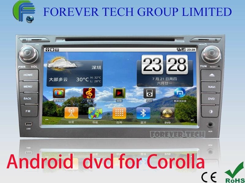 Android Special Car DVD GPS Player for TOYOTA COROLLA