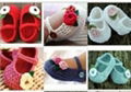Crochet baby flower shoes kids cute infant shoes Mary Jane cotton yarn 0-12M siz