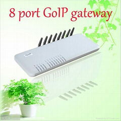 GoIP 8/8 ports GSM VoIP gateway,support sip &H.323