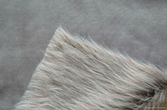 long pile faux fur bonded suede