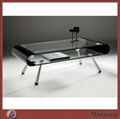 Black Elegant Acrylic/Perspex Coffee Table with Steel legs