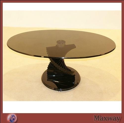 Brown Round Acrylic/Perspex Coffee Table