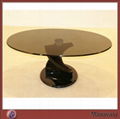 Brown Round Acrylic/Perspex Coffee Table 1