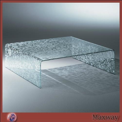 Hot Selling Square Acrylic/Perspex Coffee Table with Decorative Pattern