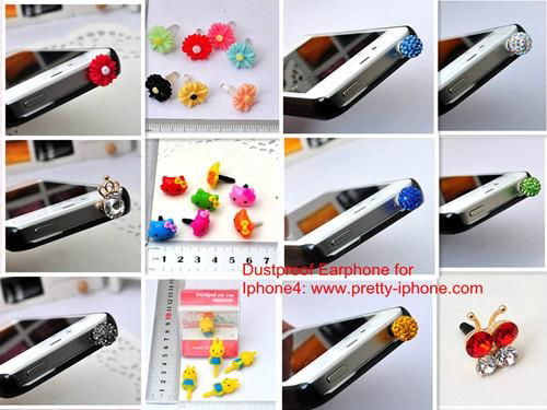 Wholesale Dustproof earphone for iphone4