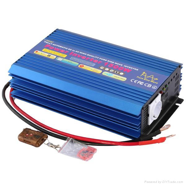 Pure sine wave inverter with remote control 1500W