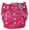 Minkee snaps cloth diapers