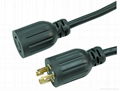 Locking power supply cord, extension cord