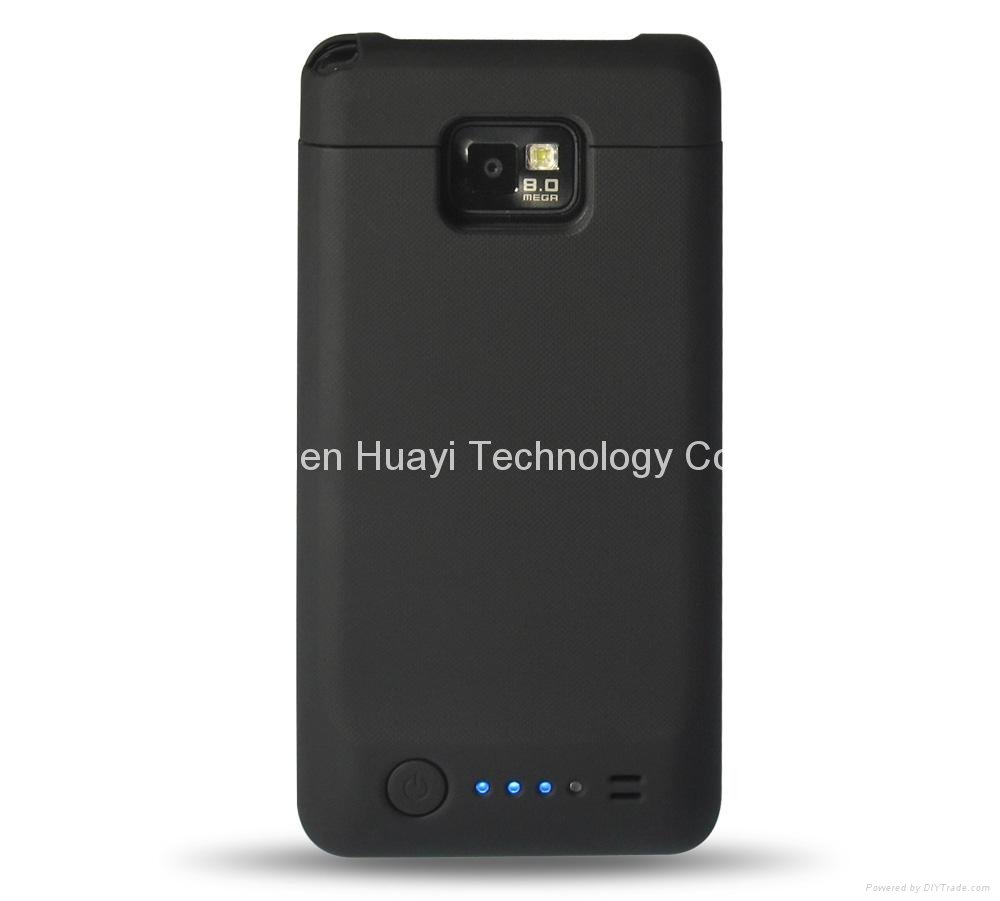 External battery case for Samsung i9100 battery cover