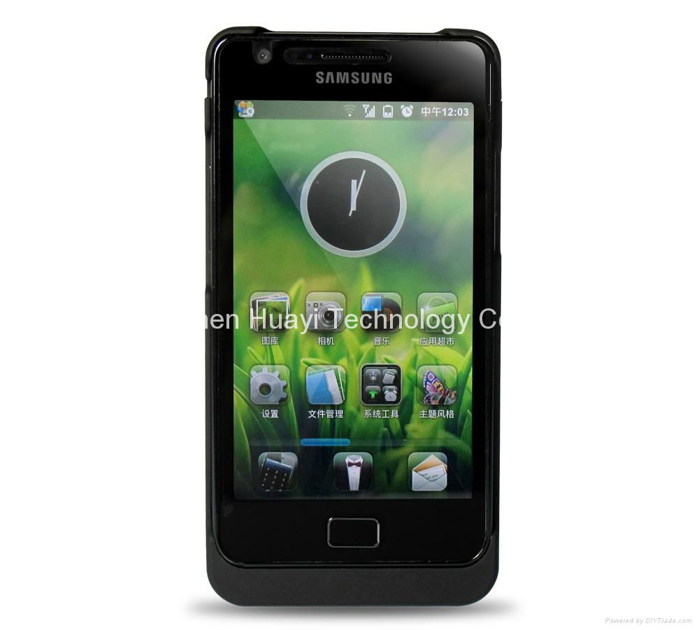 External battery case for Samsung i9100 battery cover 2