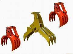 excavator catch wood