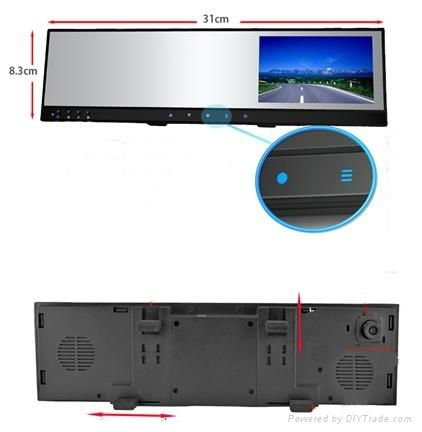 Car kits of 4.3'TFT mirror with wireless back up camera +DVR