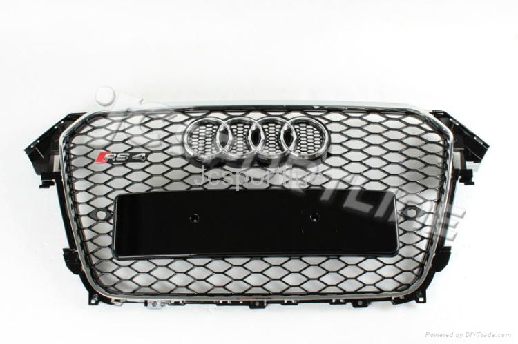 2013 A4 RS4 Grille for Audi A4 Black Mesh Chromed Edge 2