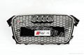 2013 RS4 Grill for Audi A4 Black Mesh Silver Painting Edge 1