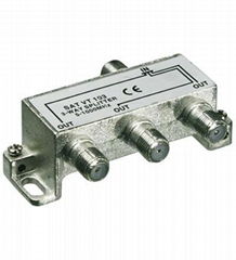 3-way Splitter for BK-F and Greater Than 3 F Socket, with Frequency Rangung from