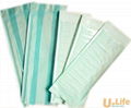 Heat sealing sterilization pouch flat gusseted