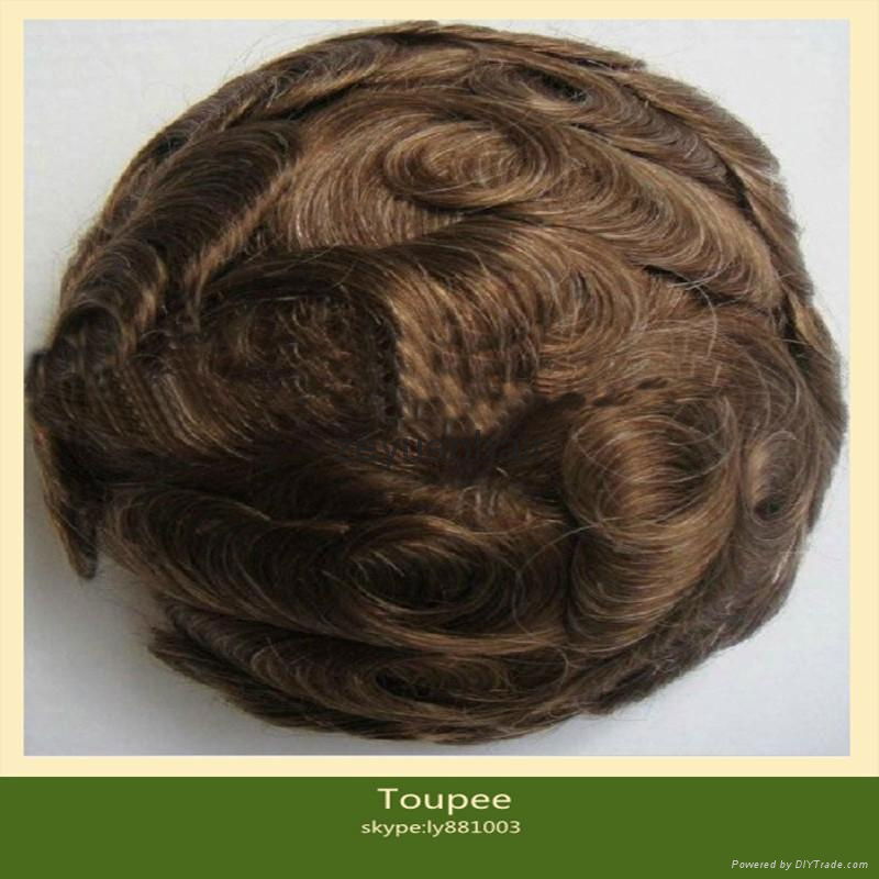 indian human hair men toupee 3