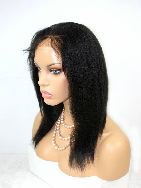 100% chinese virgn remy hair full lace wigs with baby hair 4