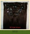 clip in indian virgin remy human hair extension 3