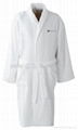 Cotton Plain Hotel Bathrobe With Embroidery 