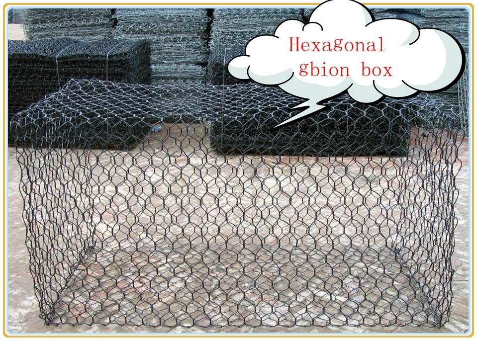 gabion mattress 2.7mm diameter 80*100mm mesh size 5*2*1m size