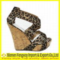 Leatherette Platform Wedge Heel Party/Evening Shoes With Flower  4