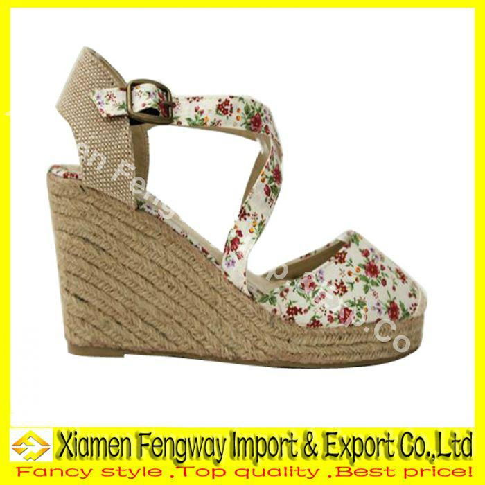 Leatherette Platform Wedge Heel Party/Evening Shoes With Flower  5