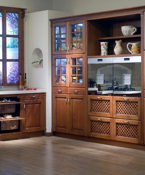 Wooden PVC kitchen cabinet  5